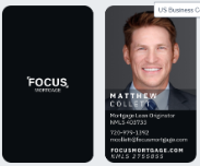 Sample Focus Mortgage business card