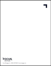 Sample Focus Mortgage letterhead